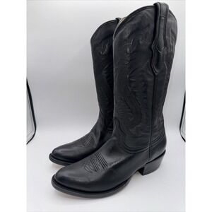Soto Dress Cowboy Boots Mens Size 9.5 Black Leather Western